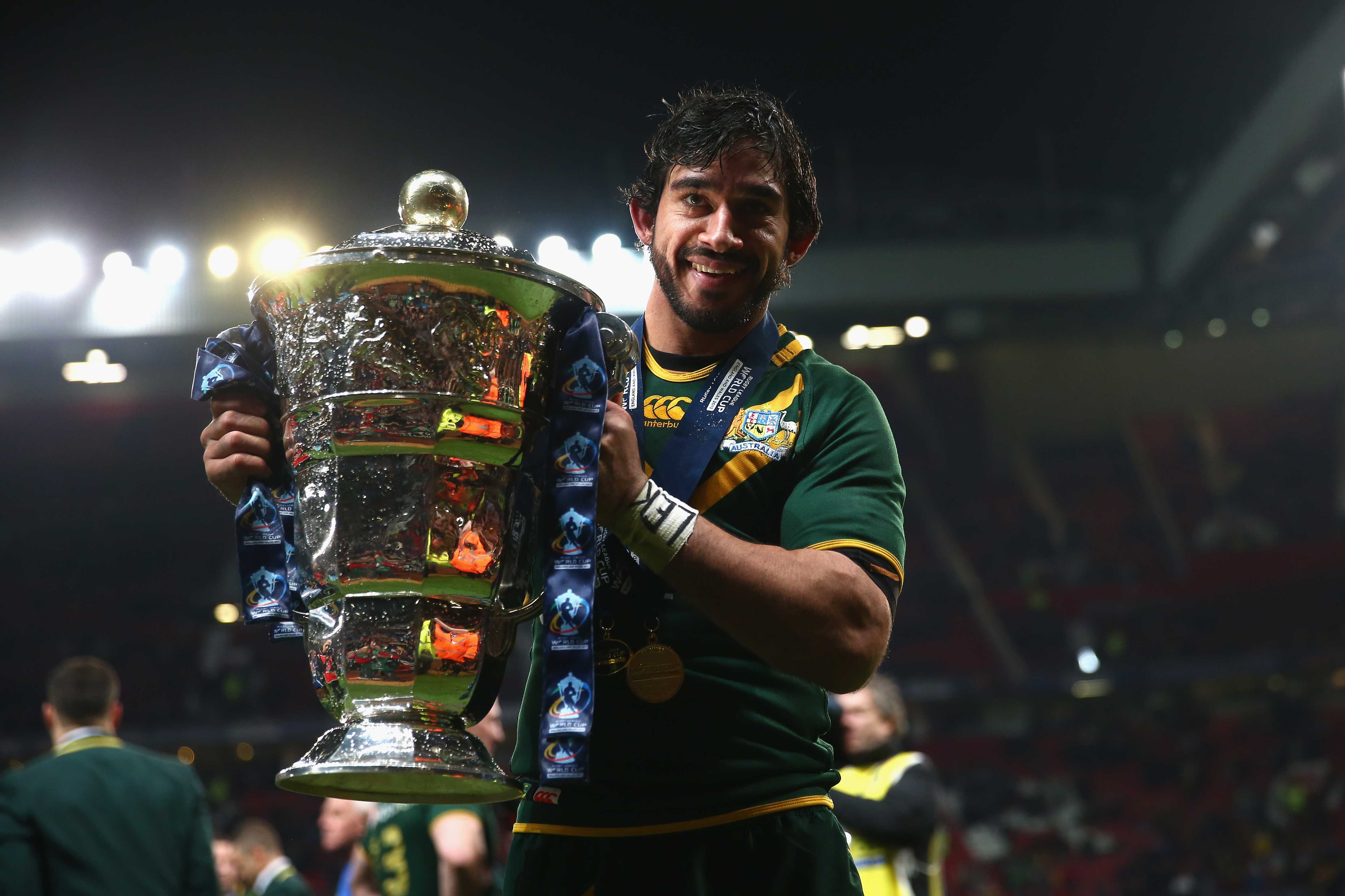 [Picture] Australian Rugby League player Johnathan Thurston with the